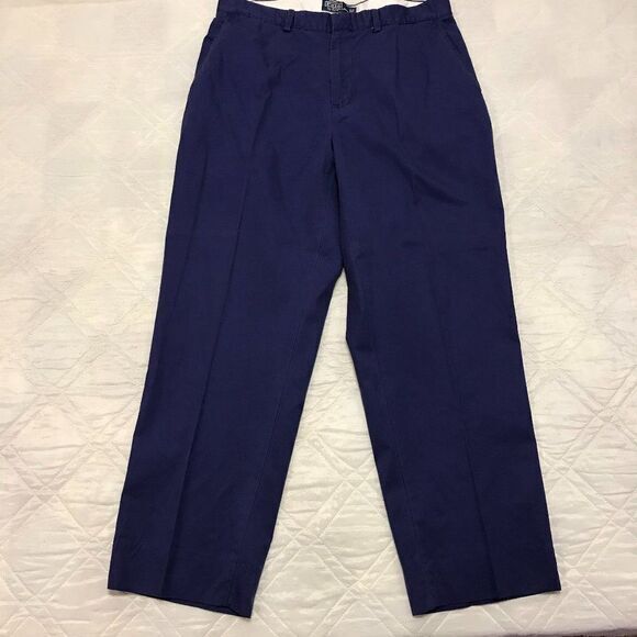 Polo by‎ Ralph Lauren blue 100% cotton dress pants 34X29 - Picture 1 of 5
